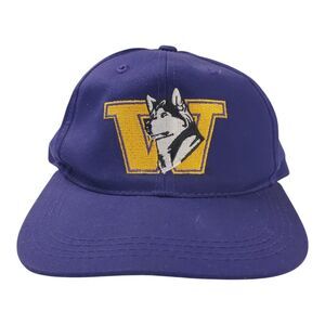 WASHINGTON HUSKIES Hat Cap Purple BIG W SPORTS SPECIALTIES Snapback RETRO Logo